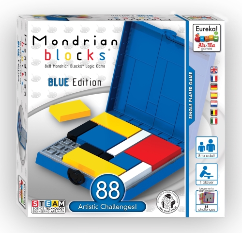 Ah!Ha Kinderspel Mondrian Blocks Blauw